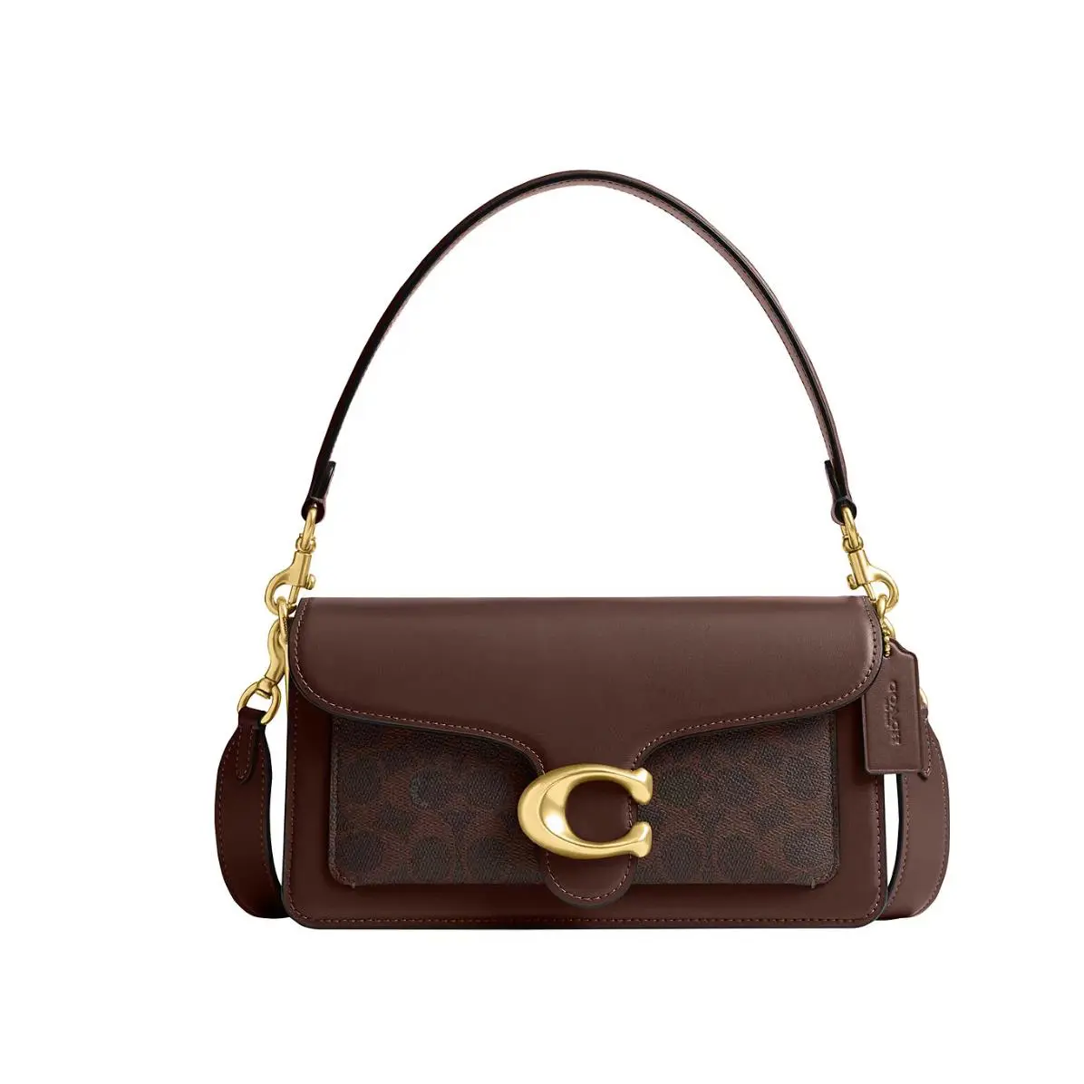 Coach Brooklyn Large Leather Shoulder Bag 39 Silver/black Brown