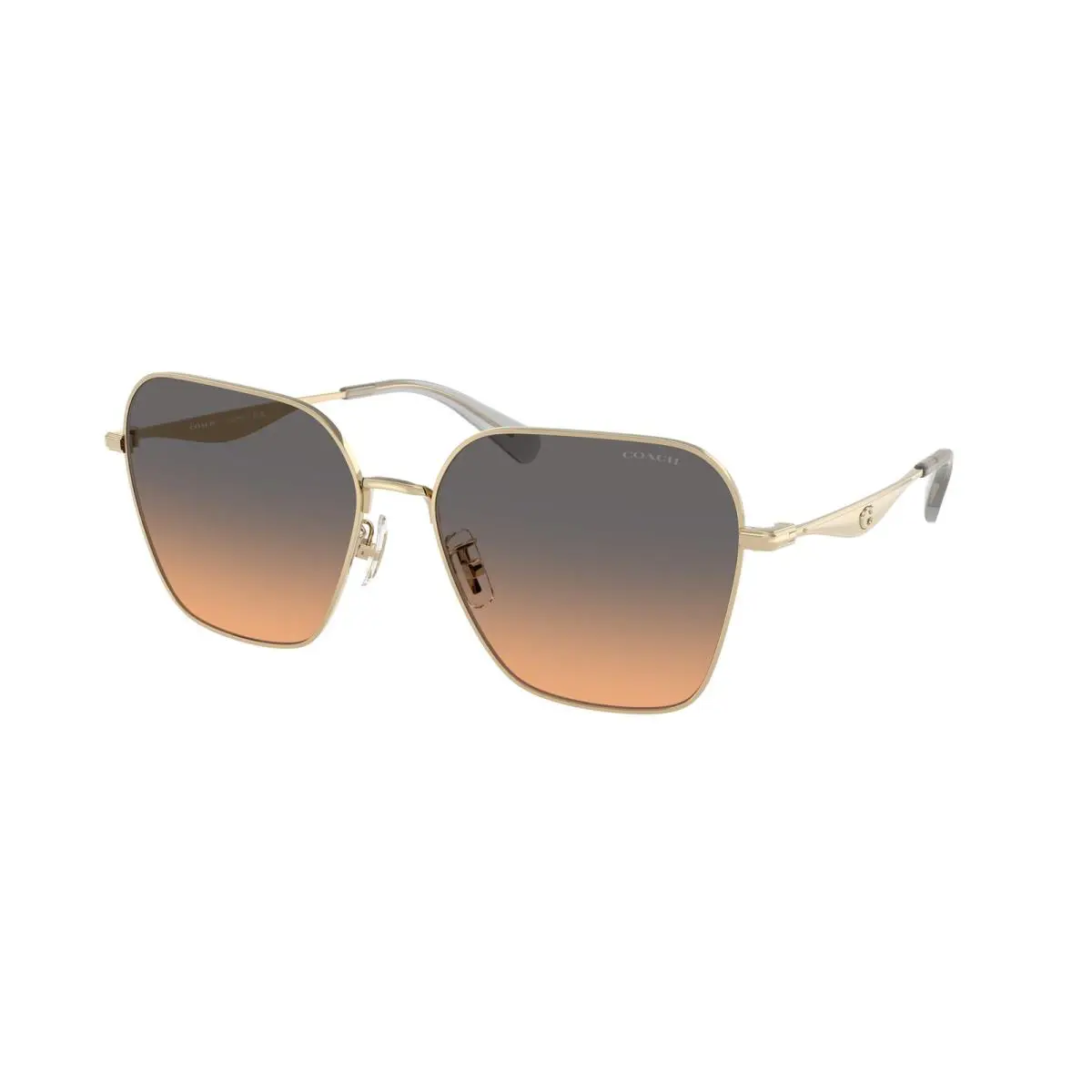 Coach HC 7168 cw189 Shiny Light Gold Smokey 900518 Sunglasses
