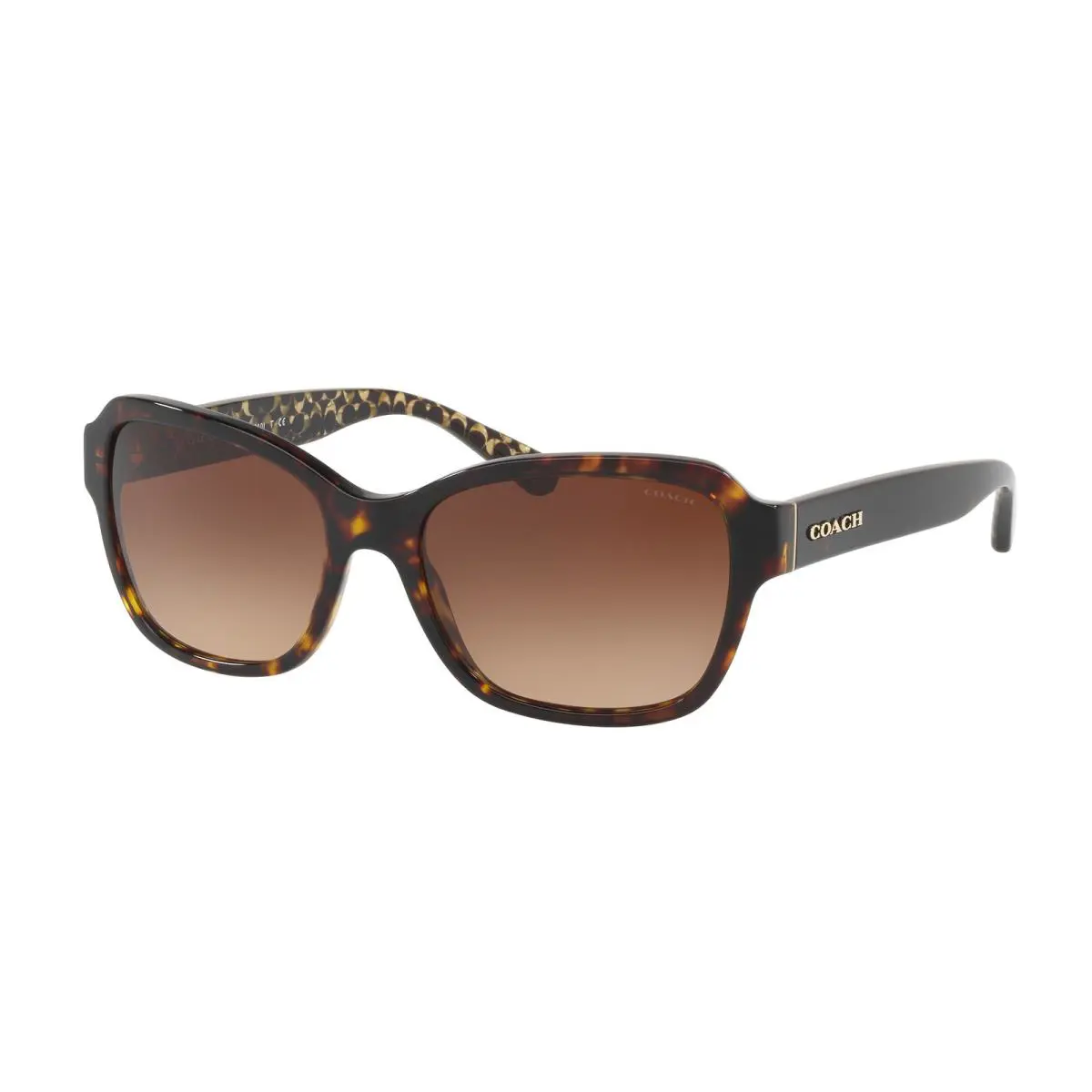 Coach HC 8232 l1010 Dark Tortoise Brown Grad 550713 Sunglasses