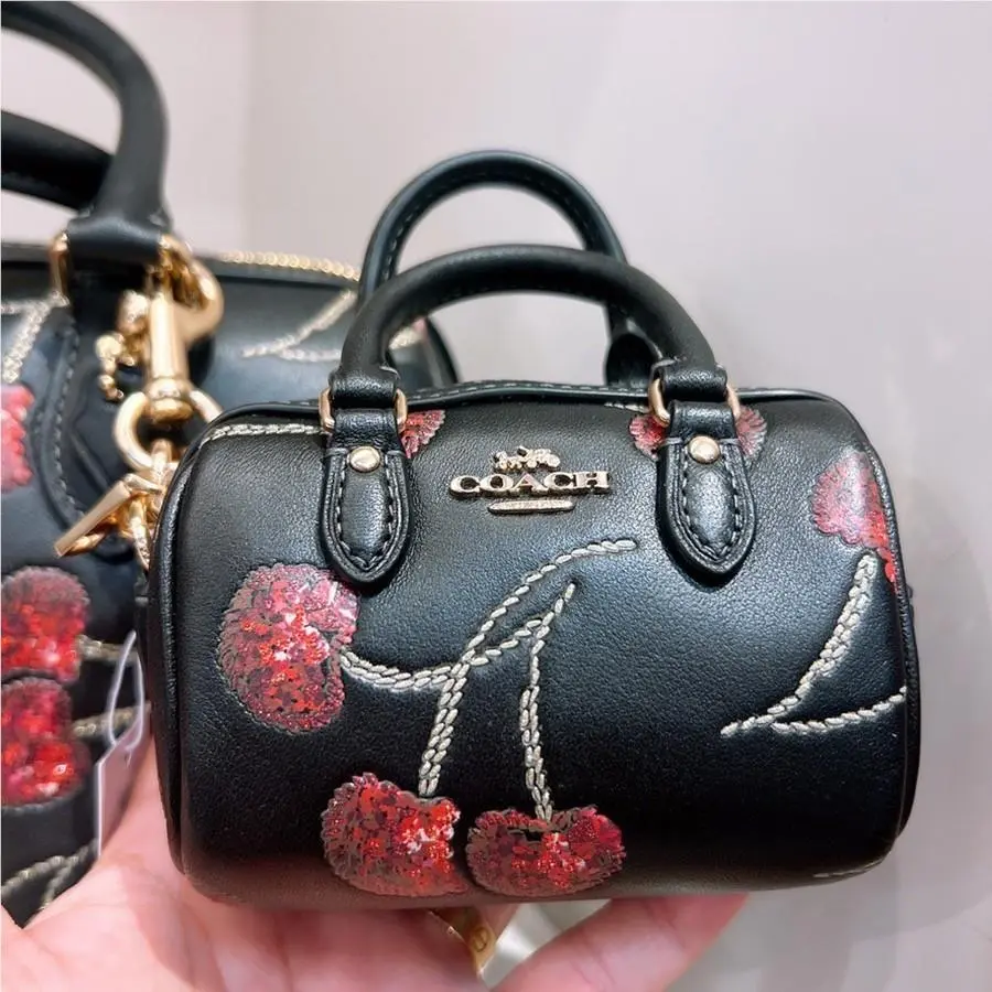Coach CDB17 Mini Rowan Bag Charm with Cherry Print