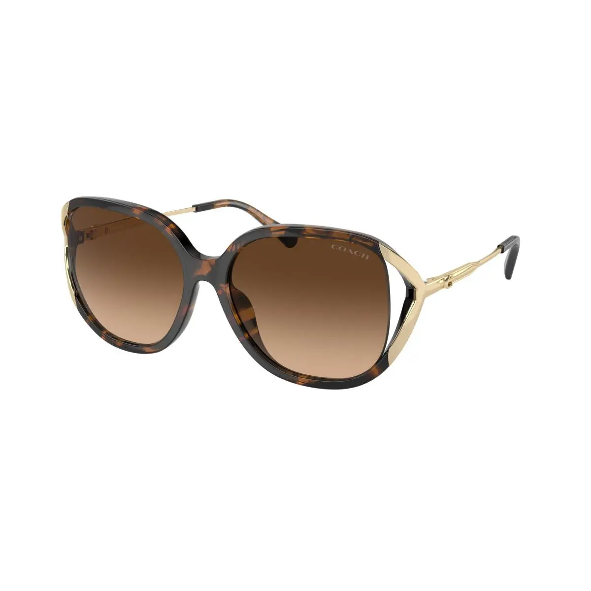 Coach HC 8396U cr620 Dark Tortoise Brown Grad 512074 Sunglasses