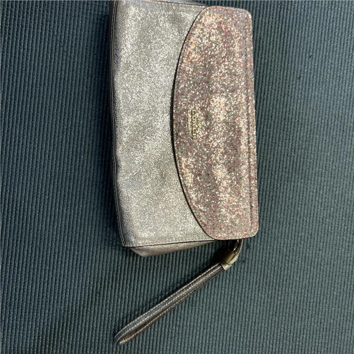 Coach Metallic Cherry Glitter Small Wristlet