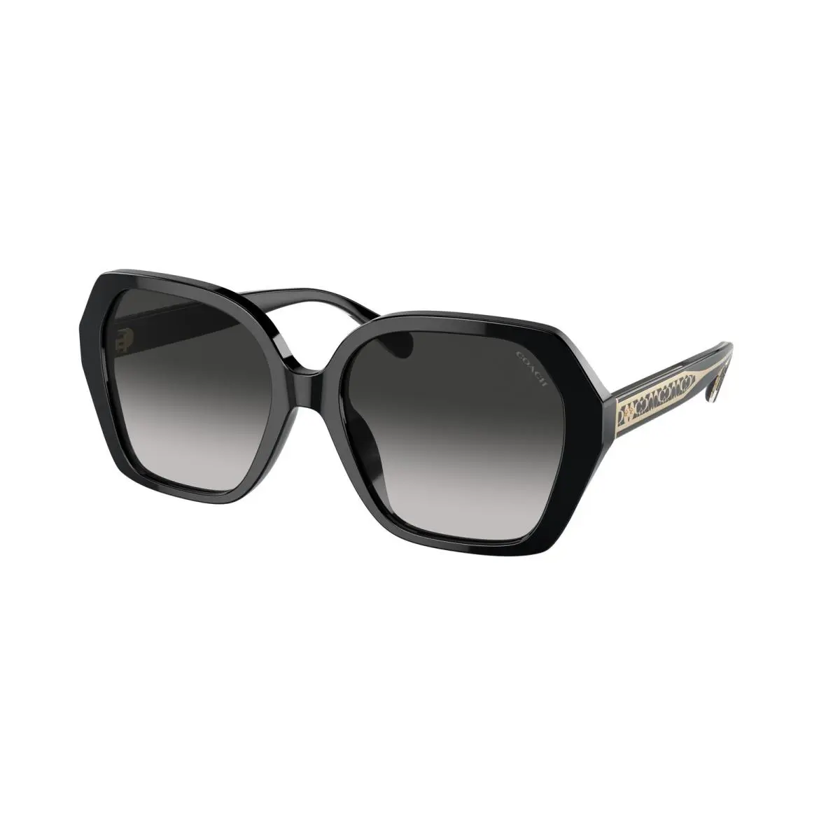 Coach HC 8404U cr615 Black Grey Gradient 50023C Sunglasses