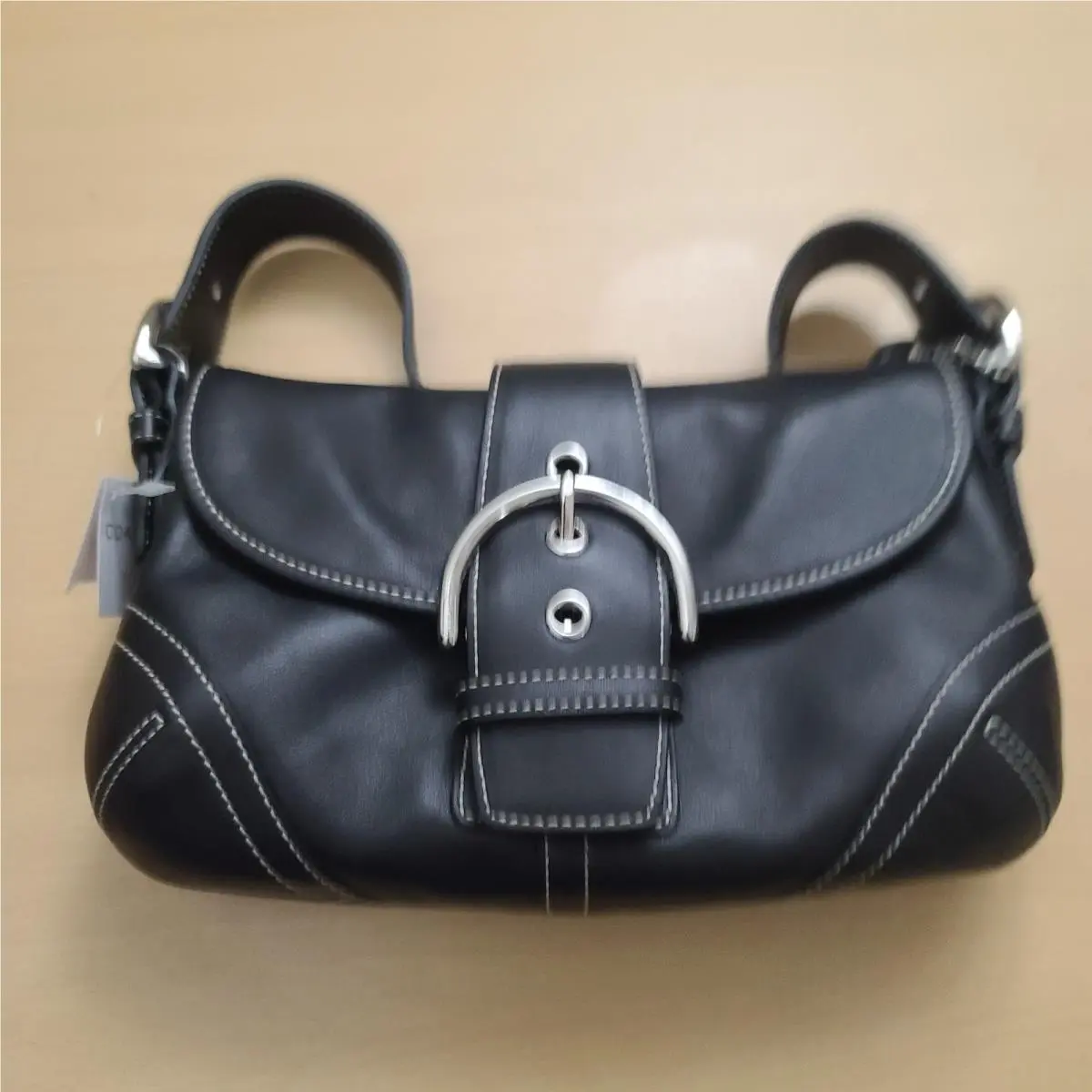 Coach 9247 Small Soho Black Leather Shoulder Bag Vintage