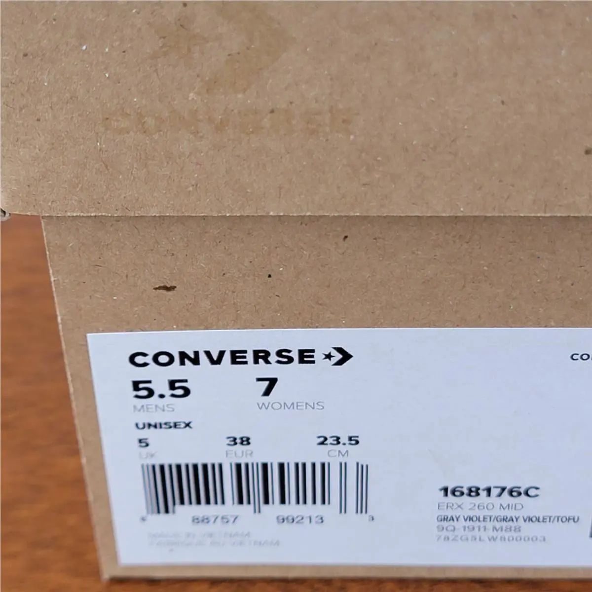 Converse shoes - Converse X A.C.W ERX 260 Mid - Gray Violet / Tofu (UPC: 888757992133) 12