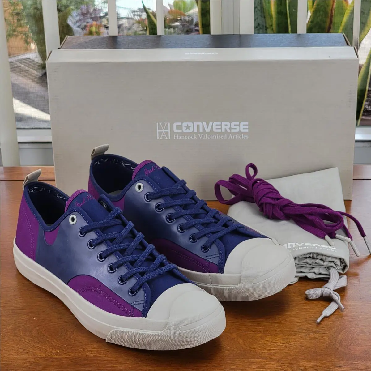 Converse JP Jack Hancock Vulcanised 149317C Purple/navy/egret Size 10.5 Men`s