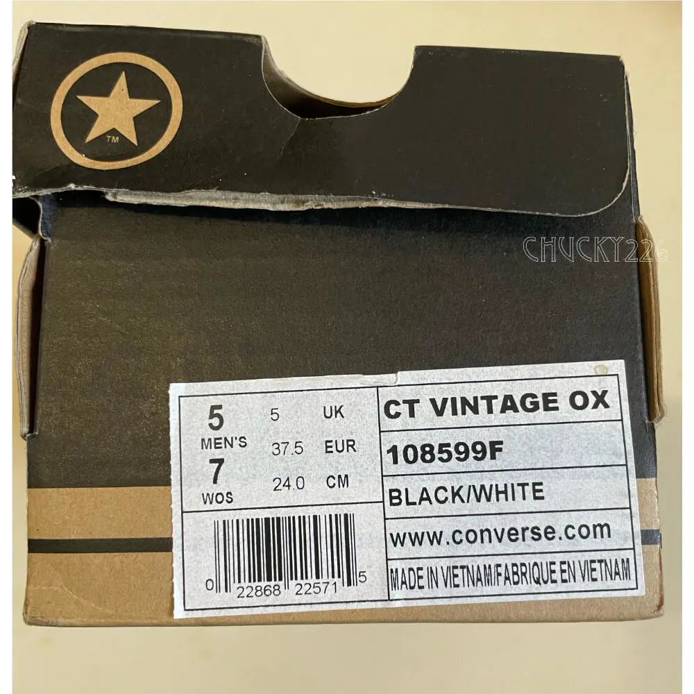 Converse shoes - CT VINTAGE OX - VINTAGE - 108599F - Black (UPC: 022868225715) 10