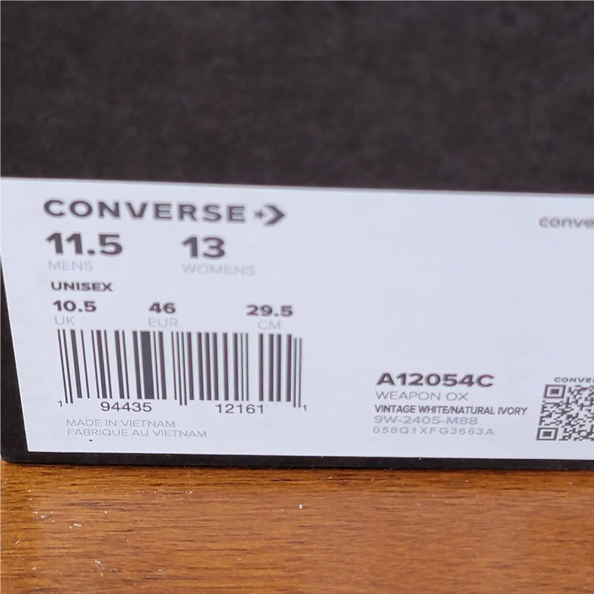 Converse shoes - Converse Weapon Ox - Weapon - A12054C - Vintage White / Natural Ivory (UPC: 194435121611) 12