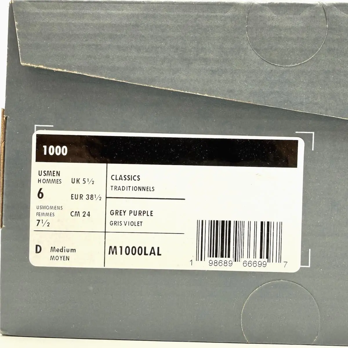 New Balance shoes - New Balance 1000 - M1000LAL - Gray, Manufacturer: Pearl Grey / Taro / Angora 10