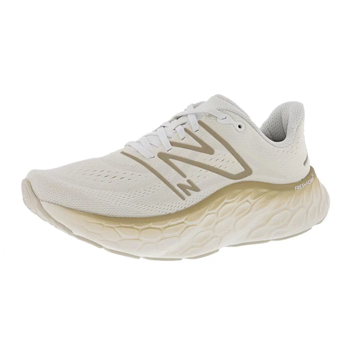 New Balance Women Fresh Foam X More v4 WMORCW4 Size 11 Wide Width Running Shoes - WHITE / GOLD METALLIC / MOONBEAM