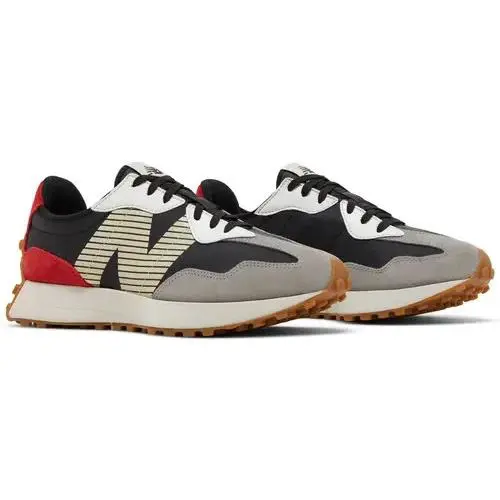 New Balance 327 Low MS327CB Trainers Sport Sneakers Men Shoes Black Team Red New - Black Team Red - U60 - MS327CB