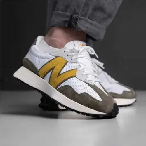 New Balance shoes - New Balance 327 - MS327PO - White Olive Yellow - U60 - MS327PO 6