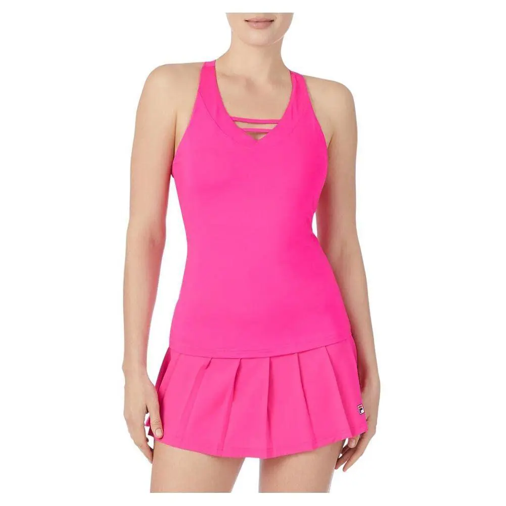 Fila Women`s Essentials Halter Tank Top Pink Glo XL Activewear