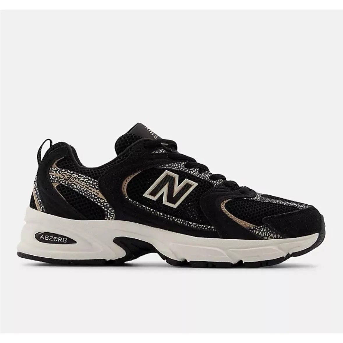 Size 11 - New Balance 530 Black White Tan Mens