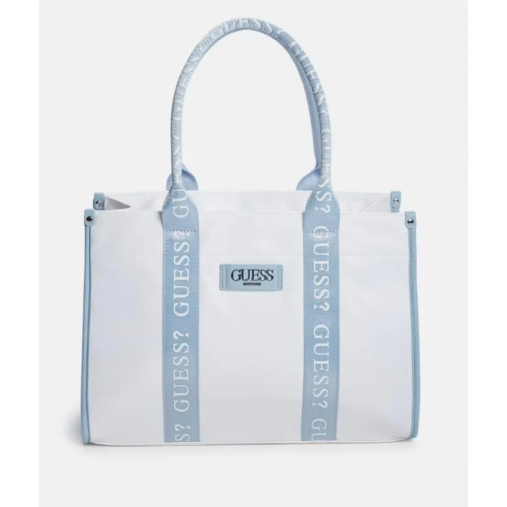 Nylon Tote Bag Blue by Guess