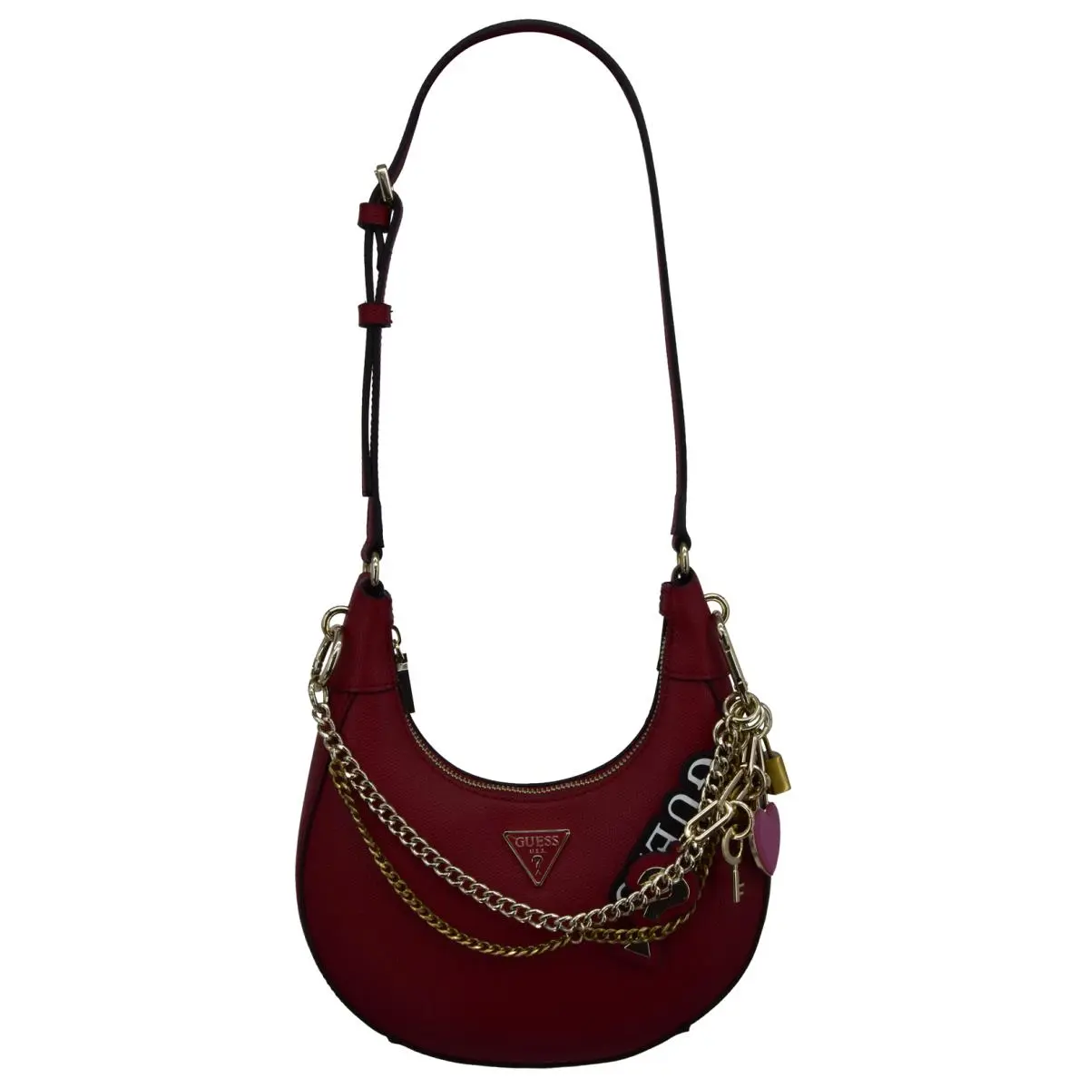 Davina Women`s Handbag Red-BG18 by Guess