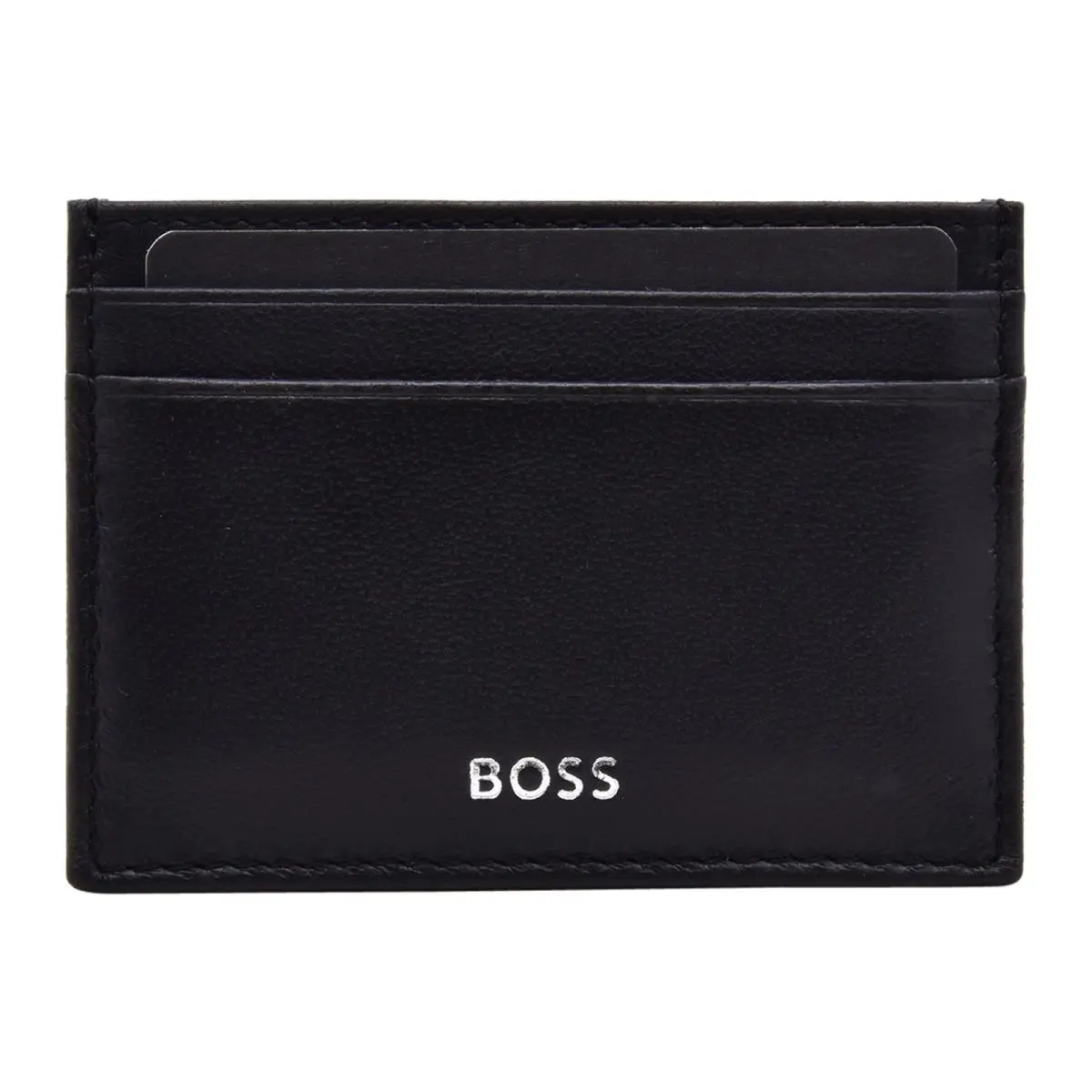 Hugo Boss Randy_n_card_case Men`s Card Case Wallet 5 Credit Card Slots Black