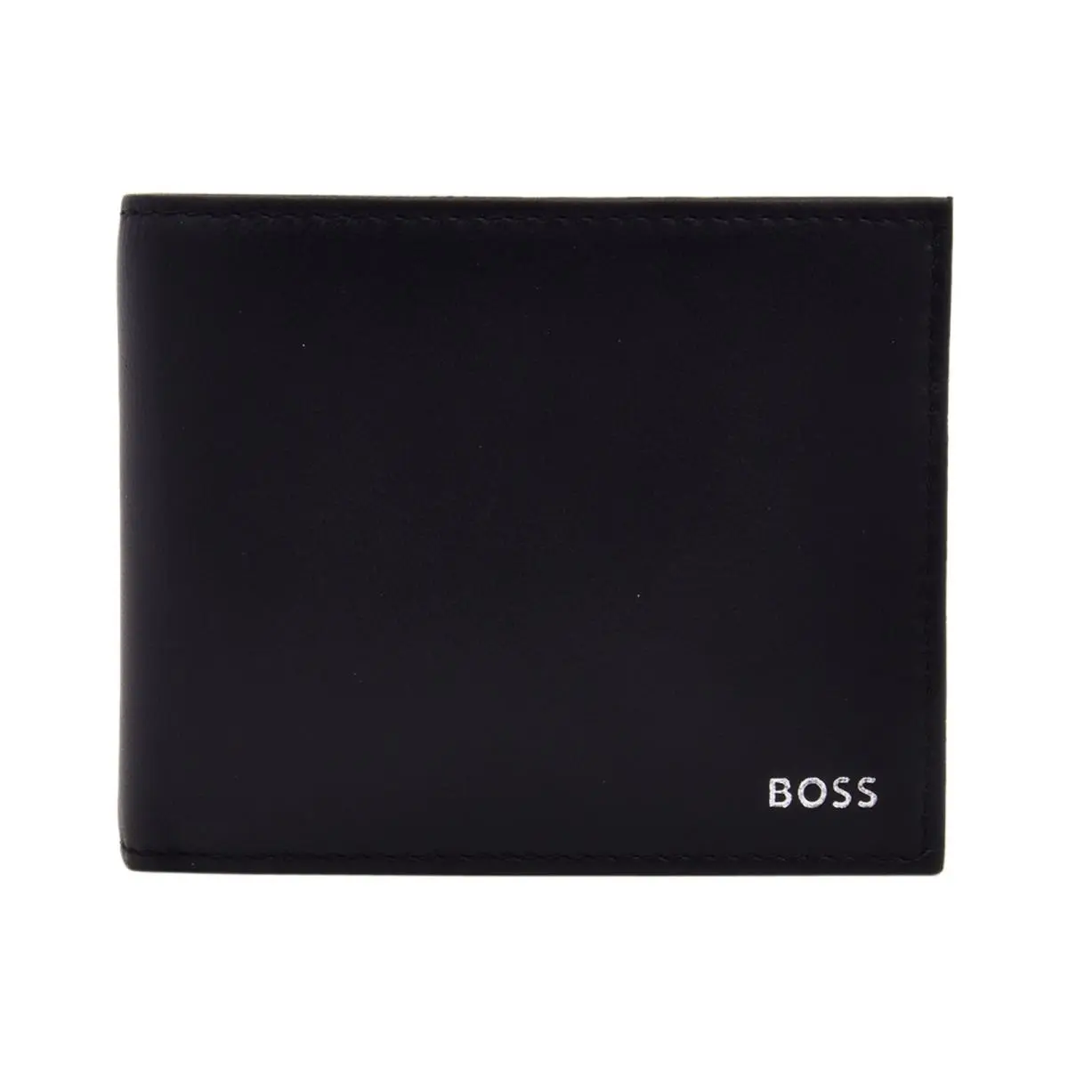 Hugo Boss Randy_n_trifold Men`s Tri-fold Wallet 8 Credit Card Slots Black