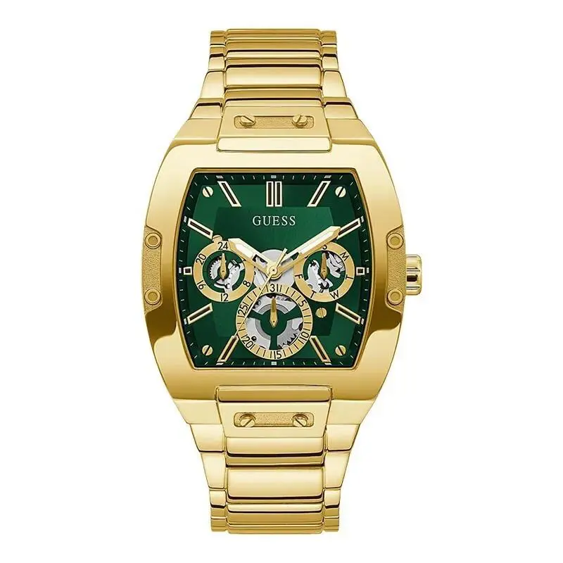Guess Men`s Wristwatch Phoenix GW0456G3 Stainless Steel Gold