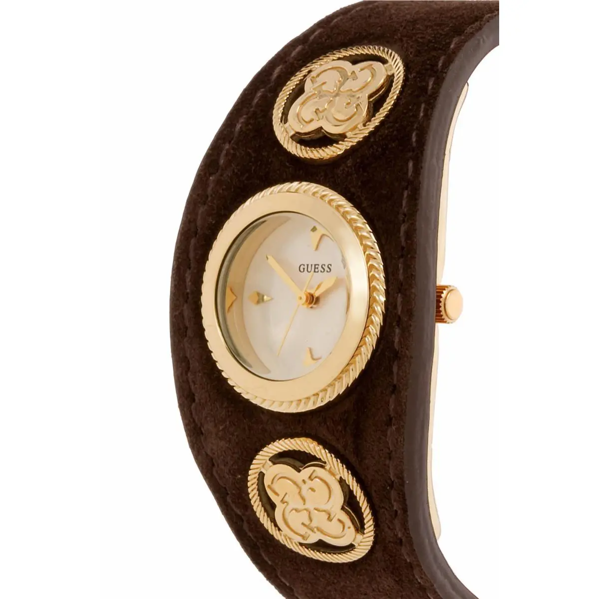 Guess Ladies U10053L2 Rocker-chic Suede Cuff Brown