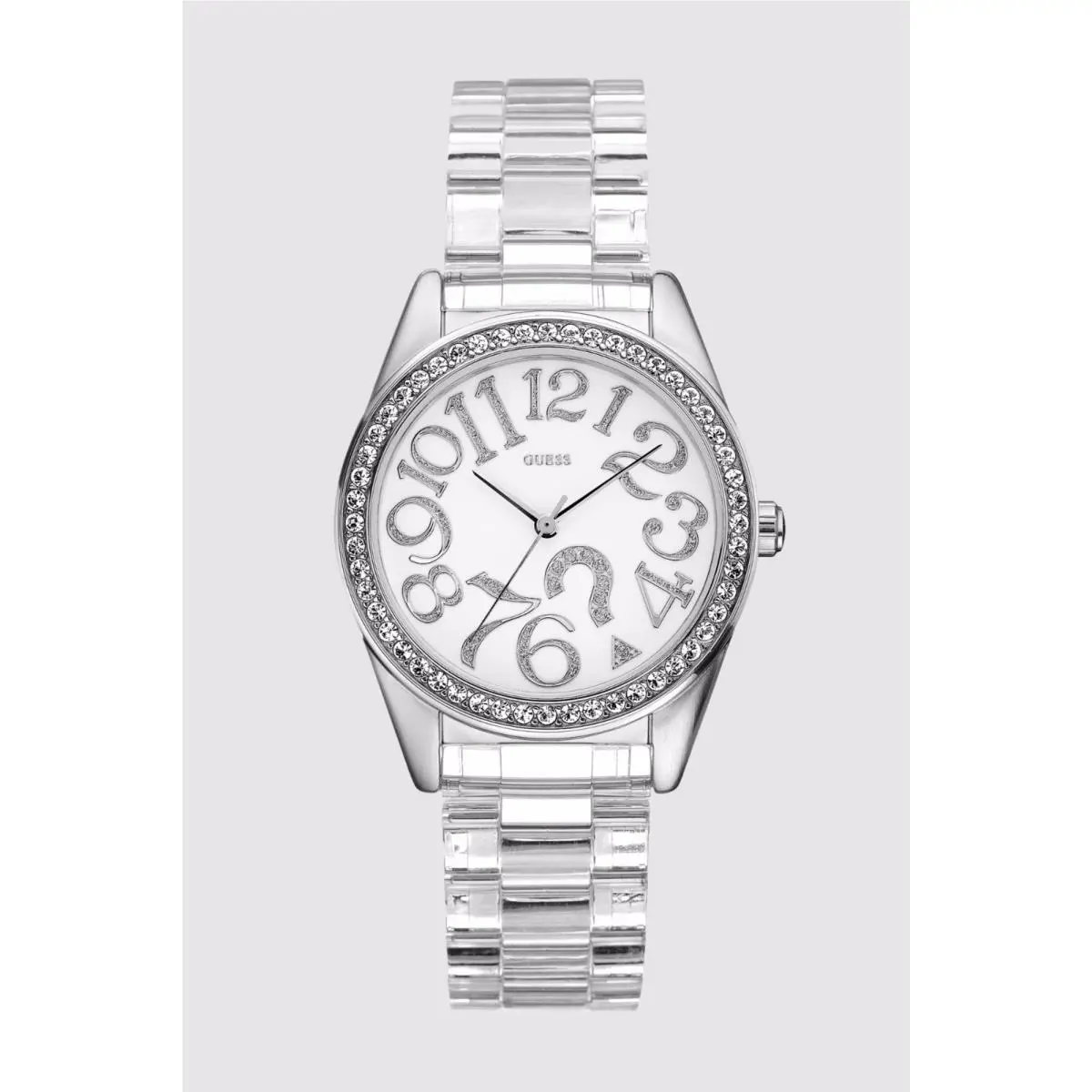 Guess Ladies U85117L1 Feminine Question Mark Watch Just