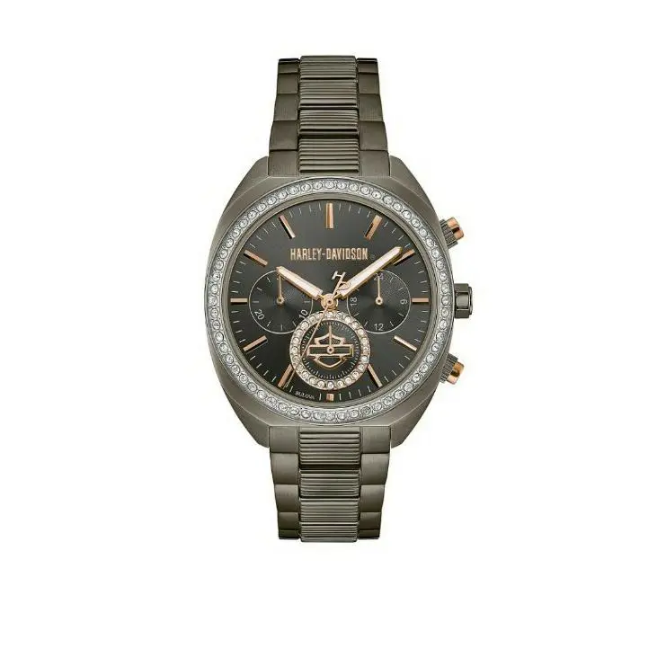 Harley Davidson Women Watch with Crystal BY Bulova 78M103