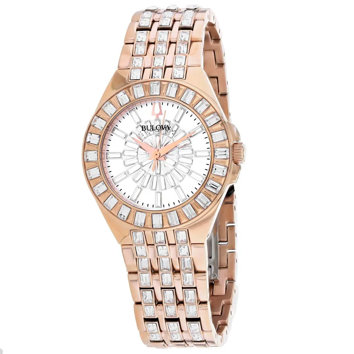 Bulova Women`s Phantom White Dial Watch - 98L268