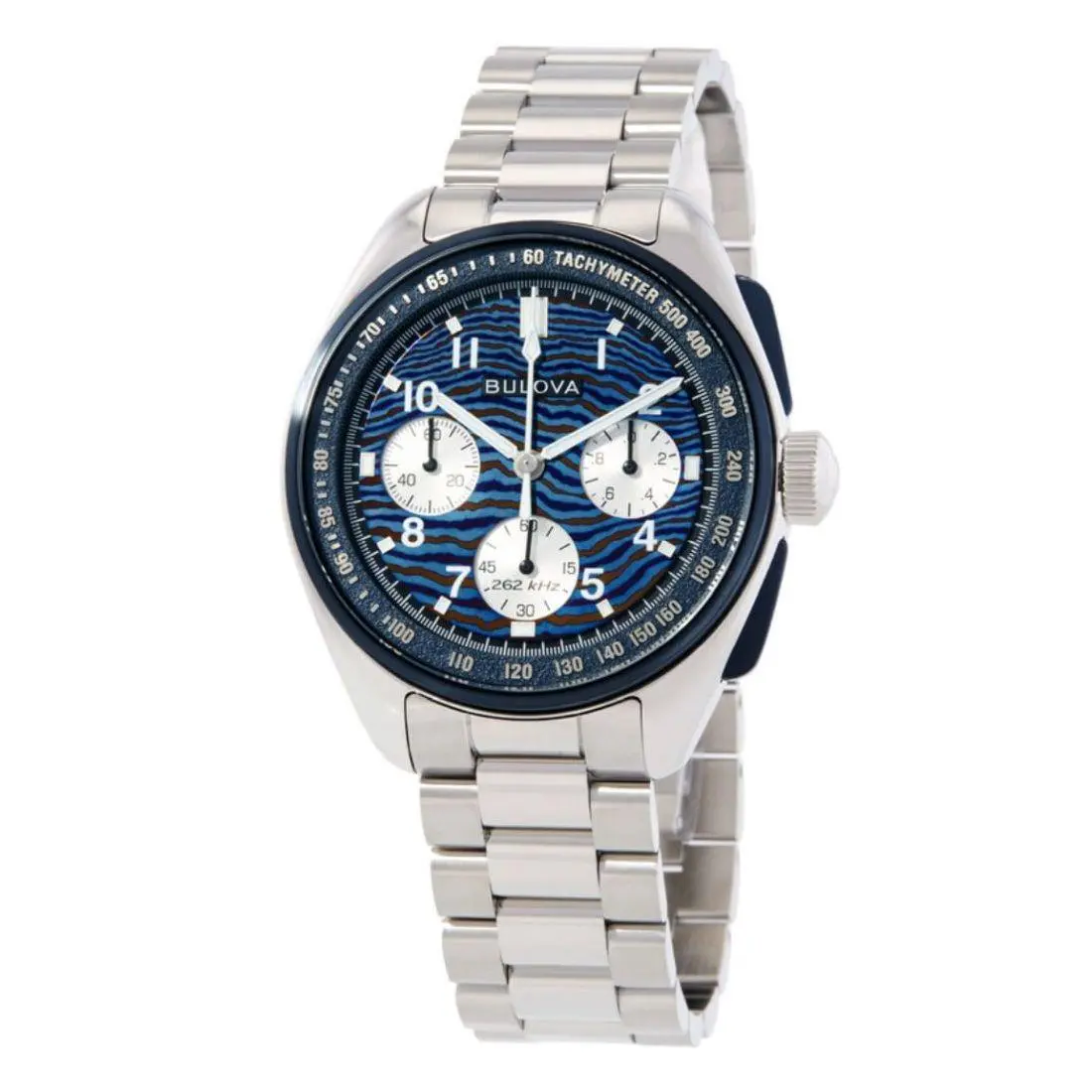 Lunar Pilot Men`s Chronograph Blue Dial Quartz Watch 98A329 by Bulova