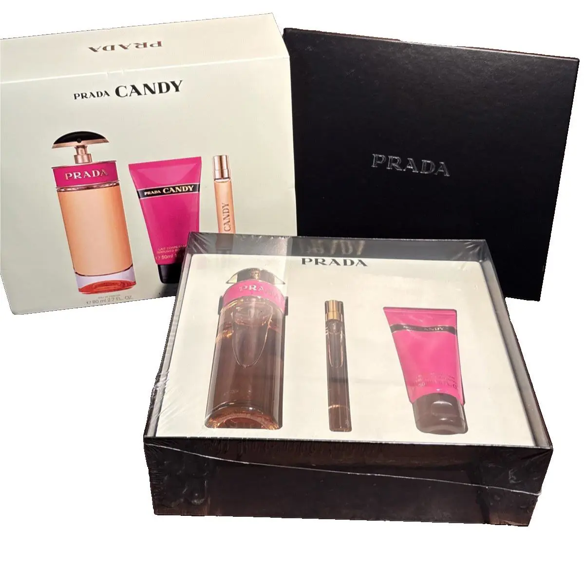 Prada Candy Fragrance Gift Set 3 Piece Travel Parfum Lotion