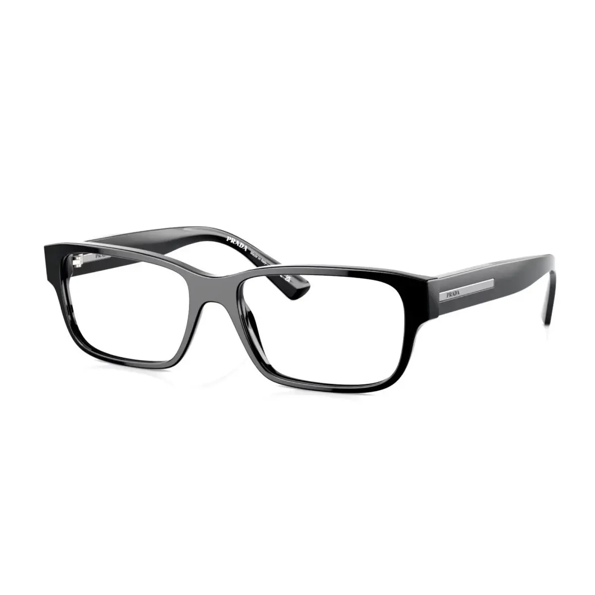 Prada Eyeglasses Vpr 18Z 1AB-1O1 56-17 140 Black Silver Large Wide Frames