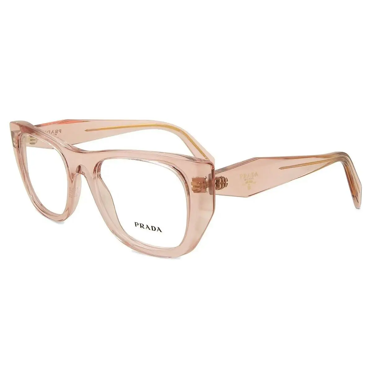 Prada PRA18V 19Q1O1 50 Women Eyeglasses Peach Crystal Optical Frame