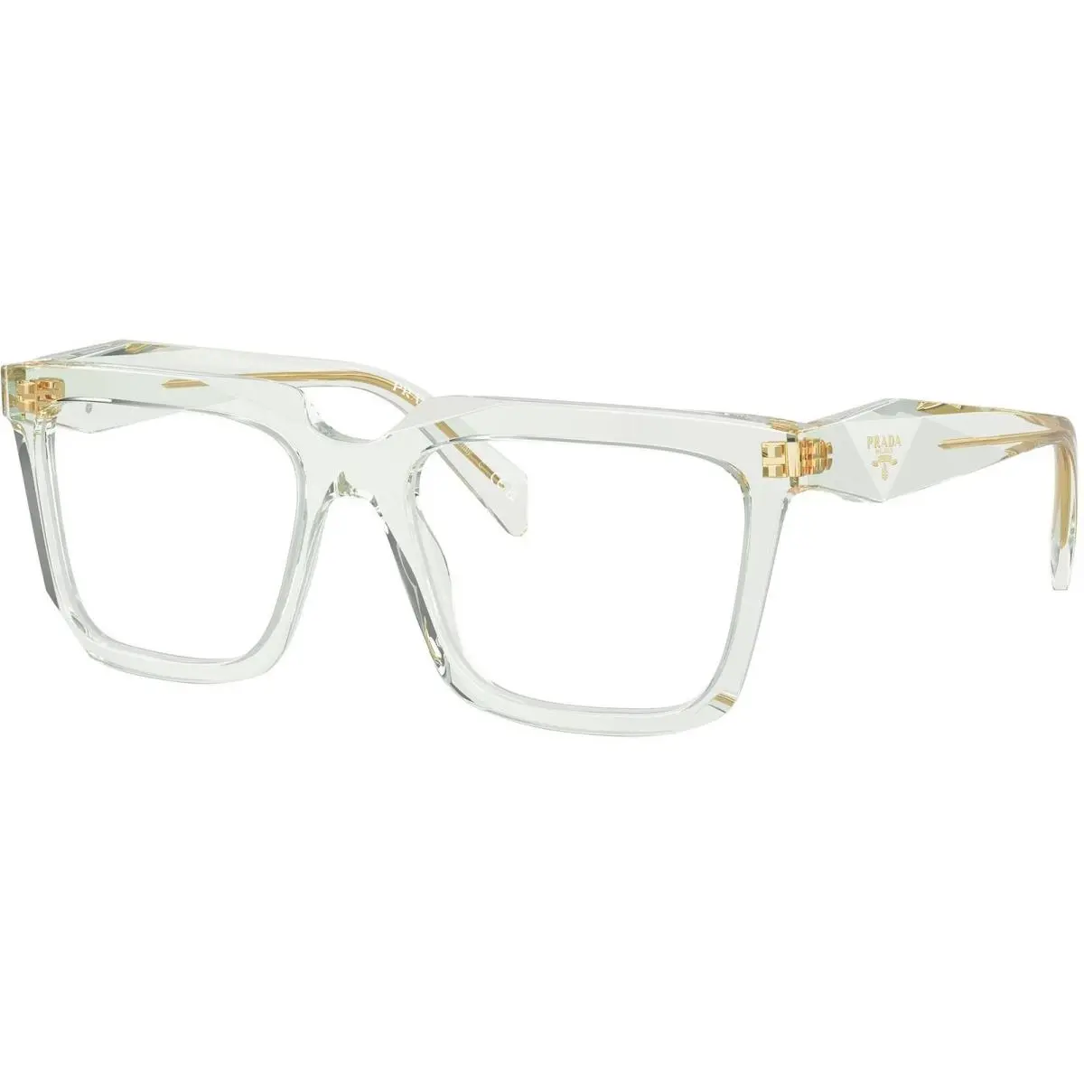Prada PRA19VF 14R1O1 55 Transparent Mint Women`s 55 mm Demo Lens Eyeglasses