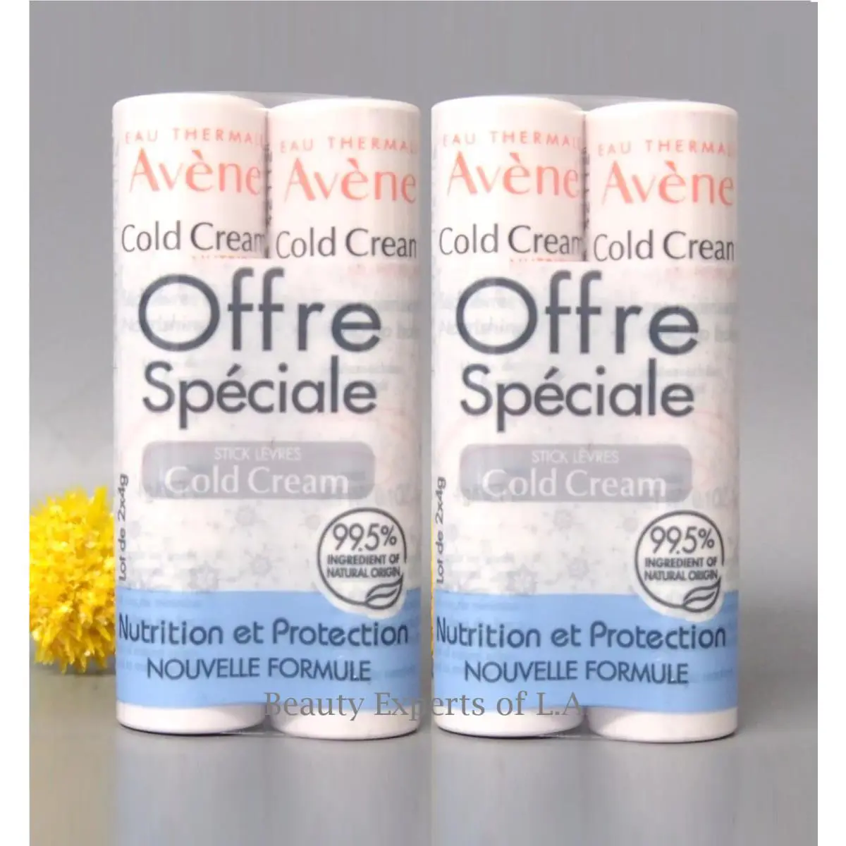 4 Pack Avene Cold Cream Nourishing Lip Balm 4g Exp 06/2028 by Avène