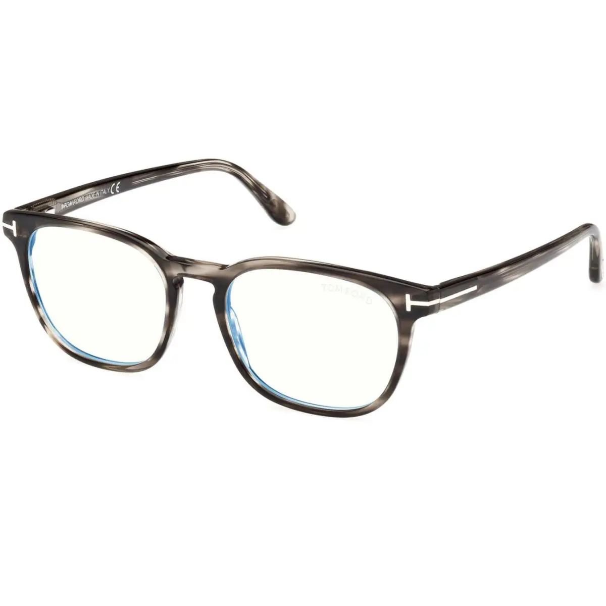 Tom Ford FT5868-B Grey Striped Grey Striped 020 Eyeglasses