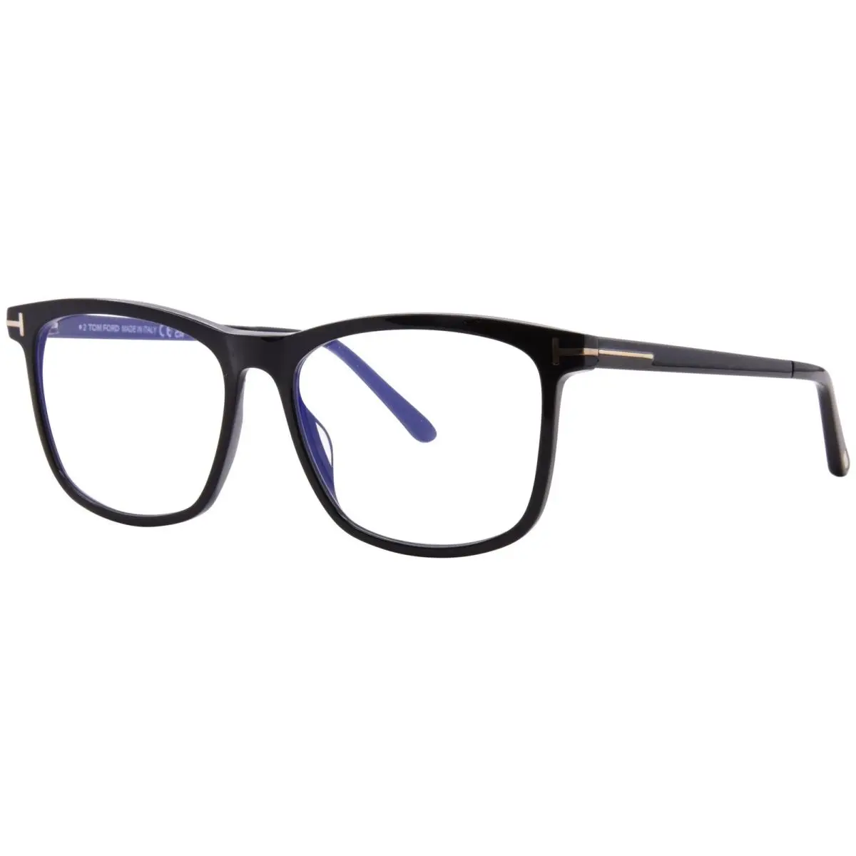 Tom Ford FT6038-B 001 Eyeglasses Men`s Shiny Black Full Rim Square Shape 56mm
