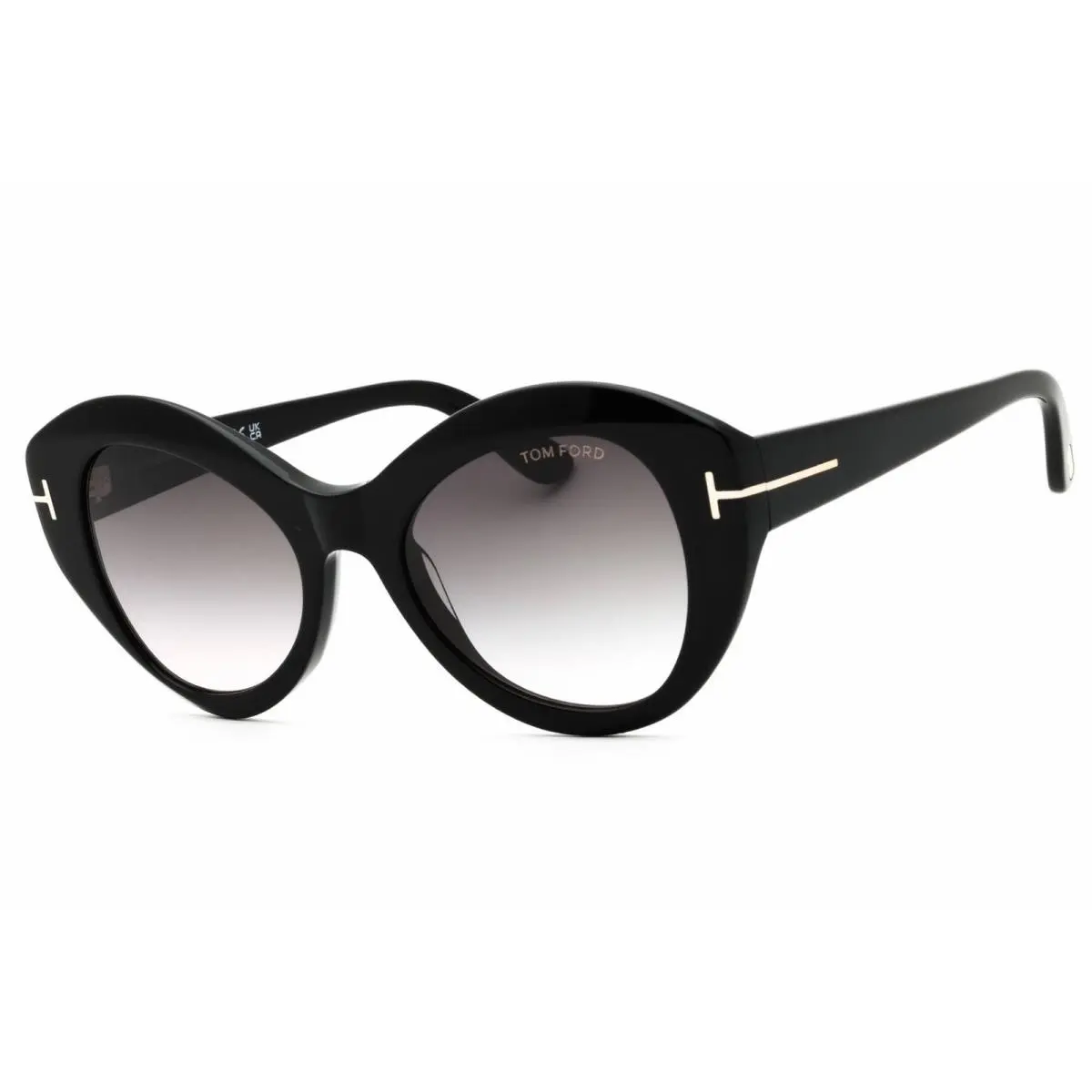 Unisex Sunglasses Cat Eye Shape Shiny Black Full Rim Frame FT1084 01B by Tom Ford