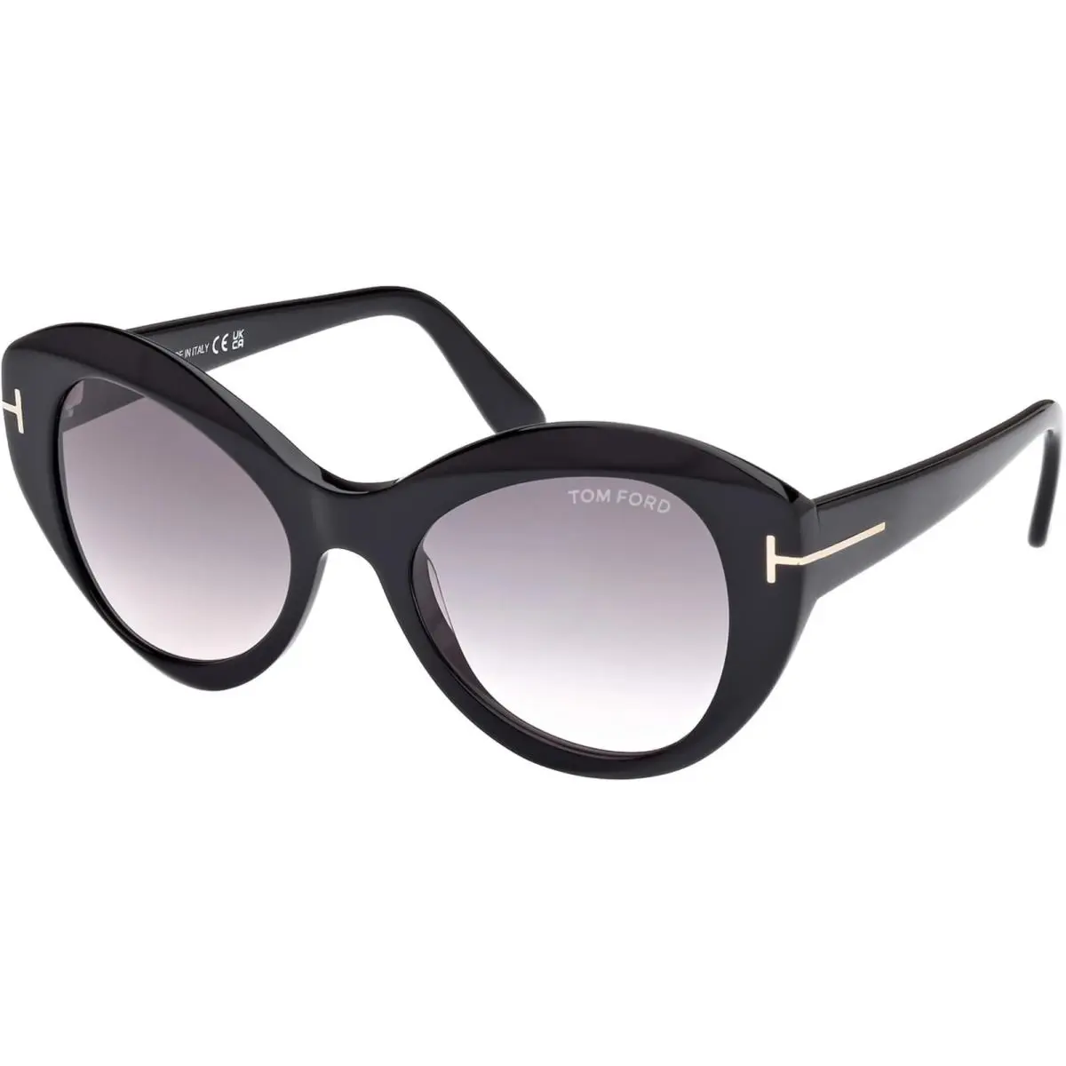 Tom Ford FT1084 01B Black/gradient Smoke Sunglasses 52-20-140