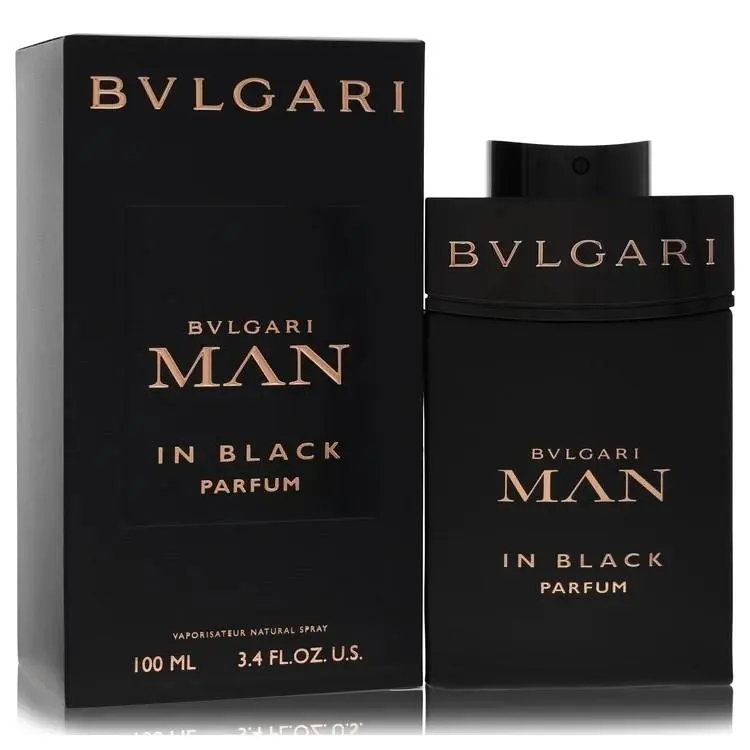 Bvlgari Man In Black Parfum Spray 3.4oz/100ml For Men Cologne Intense Scent