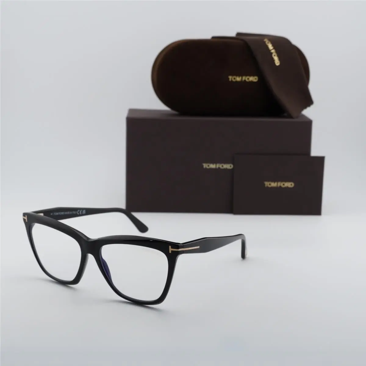 Tom Ford FT6064-B 001 Shiny Black 56mm Eyeglasses