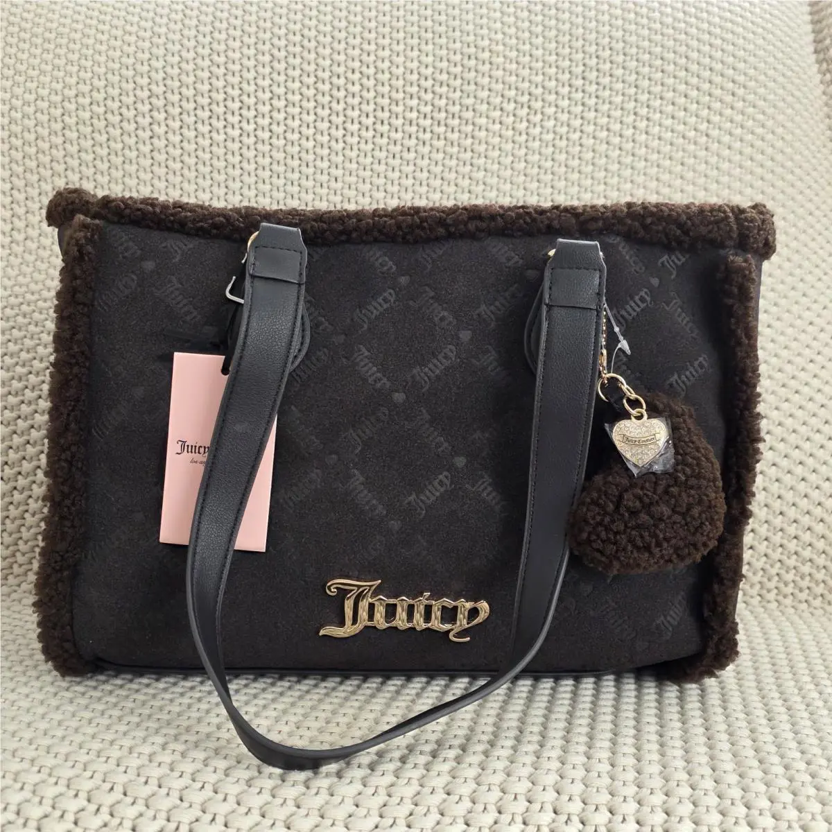 Juicy Couture Ice Queen Tote Chocolate Brown Purse Bag