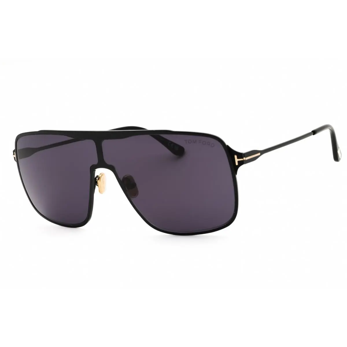 Tom Ford Zappa FT1173 01A Sunglasses Black Frame Dark Gray Lenses 69mm
