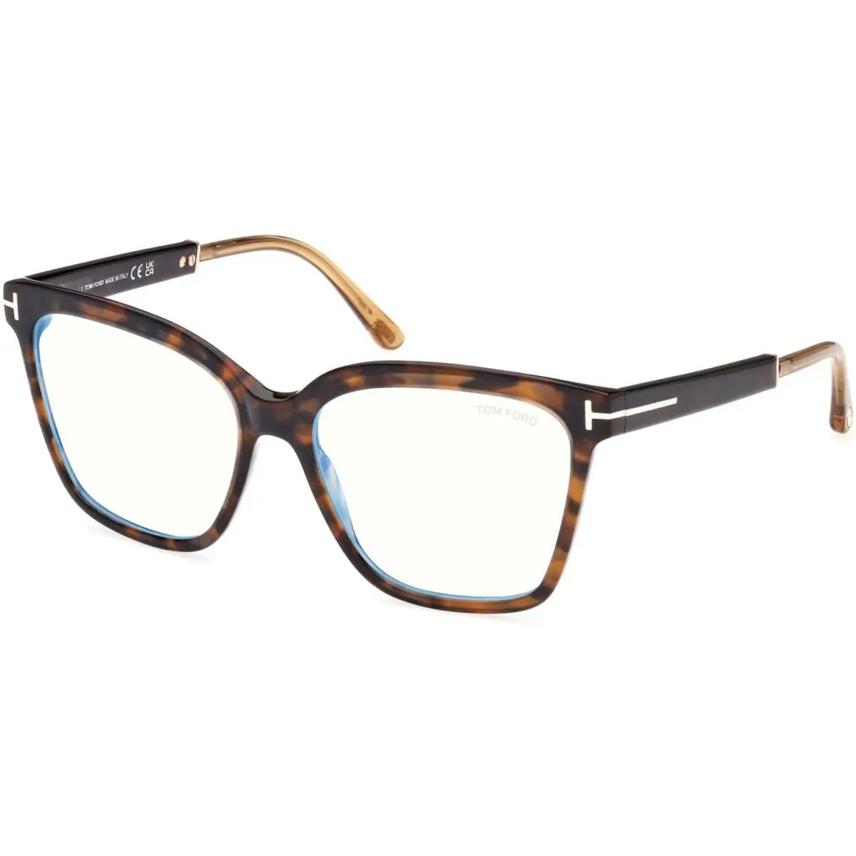 Tom Ford FT5892-B Dark Havana Shiny Dark Yellow 052 Eyeglasses