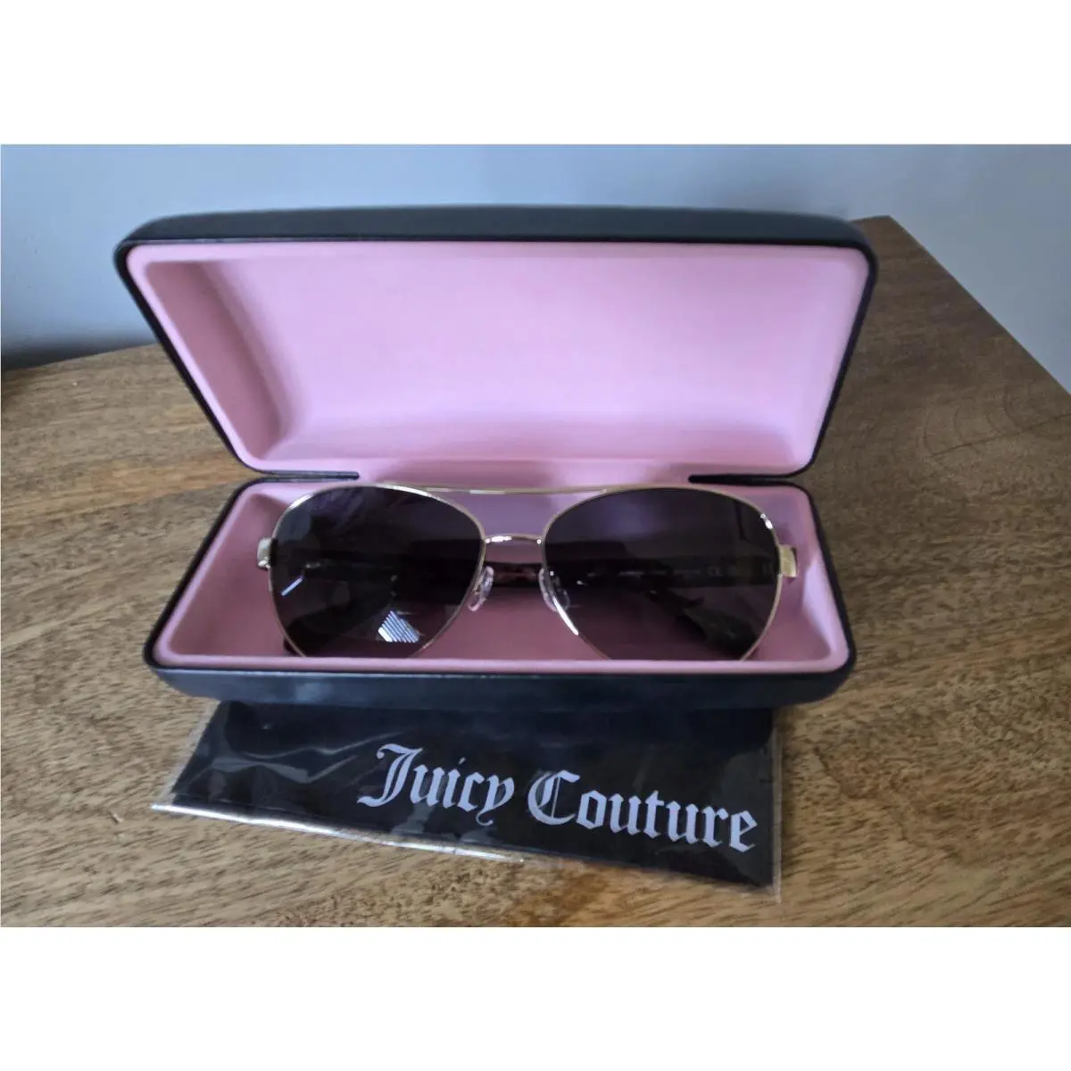 Juicy Couture Womens Sunglasses Gold Aviator Style JU636/G/S 3YG90