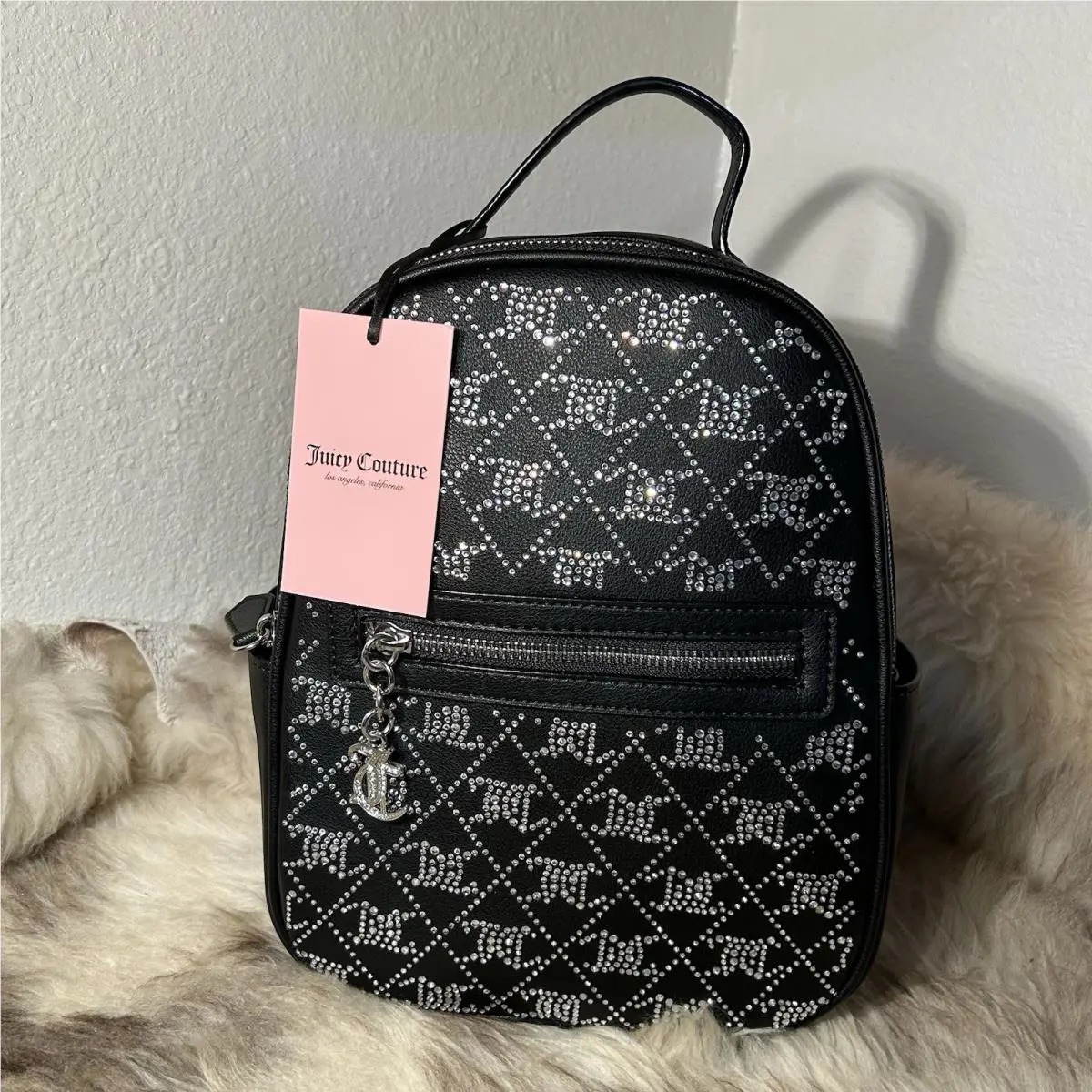 Juicy Couture Crystal Crush Medium Backpack - Liquorice Black