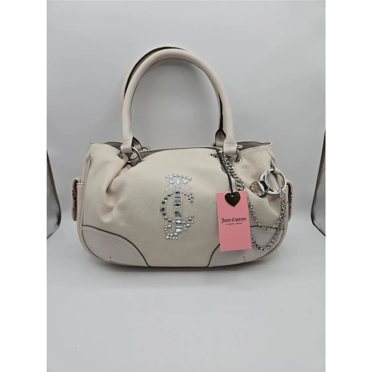 Juicy Couture Crown Satchel Shoulder Bag In Crystal White Viral Ring Charm