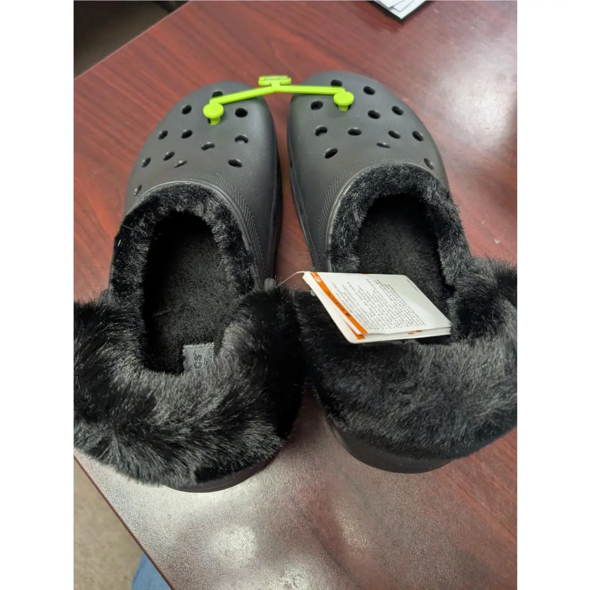 Crocs shoes - Classic Platform Fuzz Lined Clog - Black 1