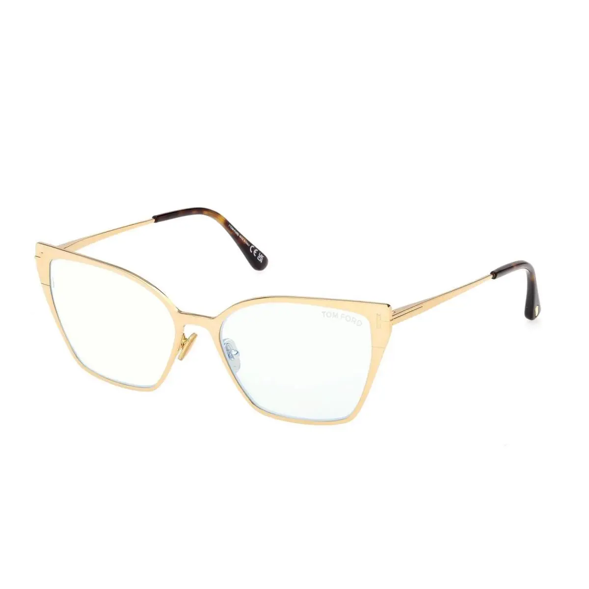 FT6051-B 030 Shiny Deep Gold 56MM Eyeglasses 56-16-145 by Tom Ford