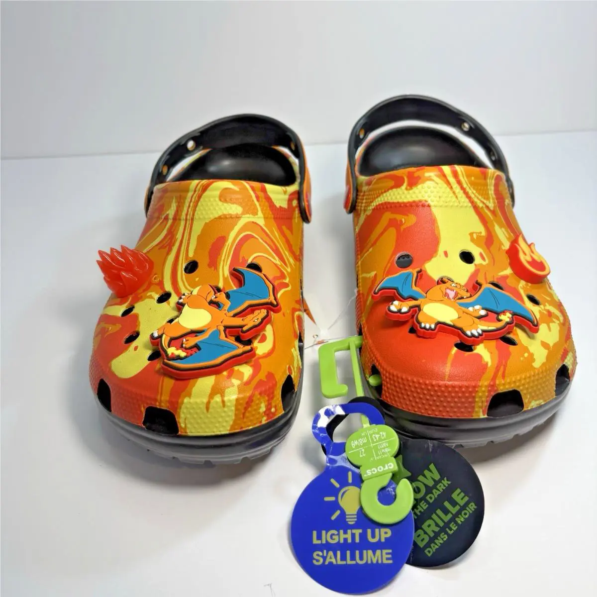 Crocs Pokémon Charizard Clogs Poke Ball Jibbitz Size 9M/11 W 210242-001