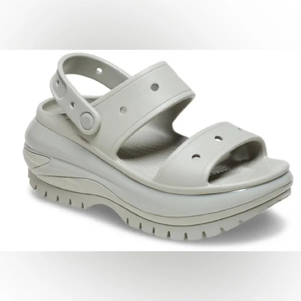 Crocs Classic Mega Crush Sandal Women 9 Men 7 Elephant Platform Wedge