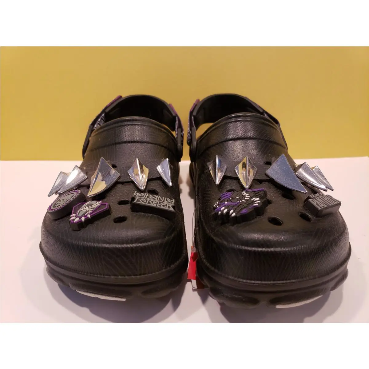Crocs Limited Edition Black Panther Classic Clogs Men`s 8 / Women`s 10